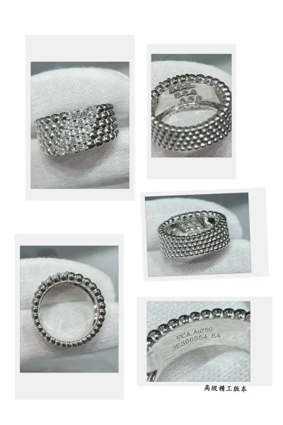 Design Beaded Pavé Band Ring Silver - 22