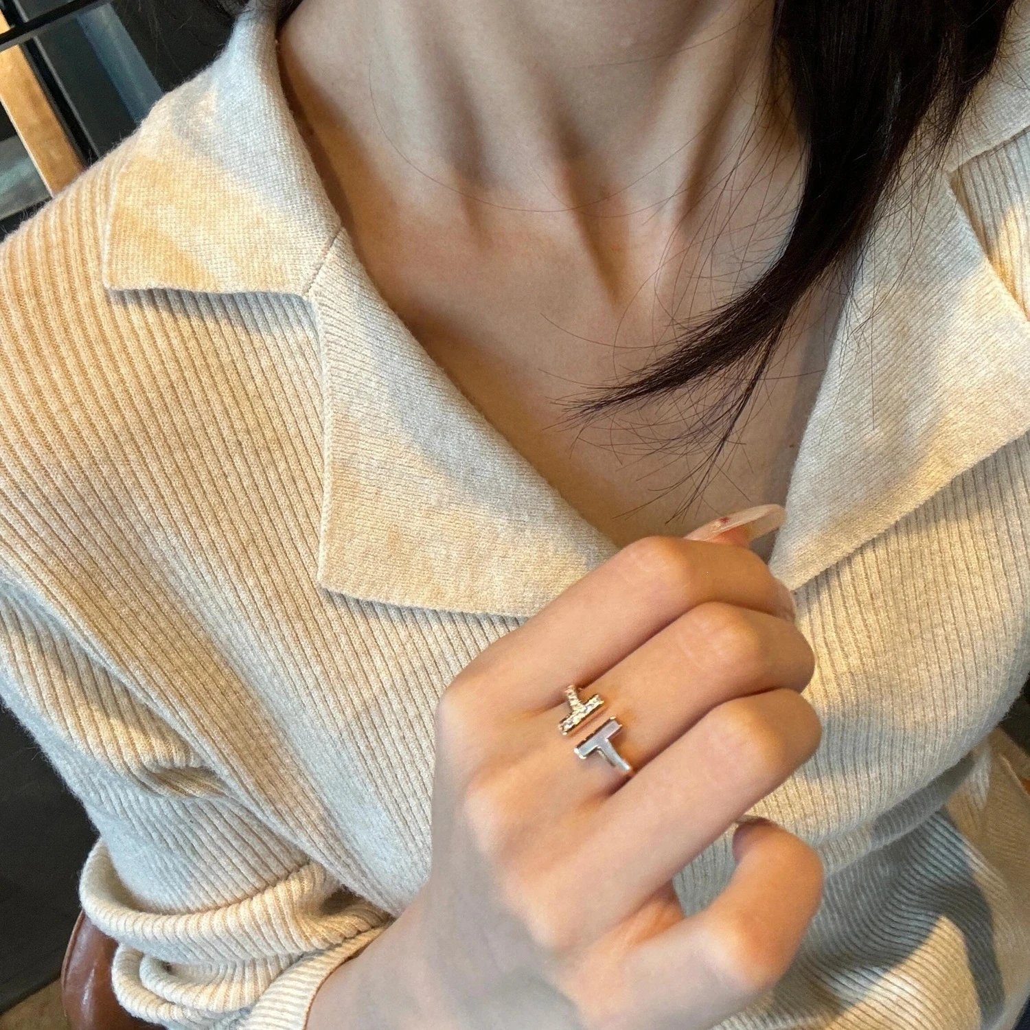 Design Silver Letter 'H' Ring Accessories Jewelry - 29