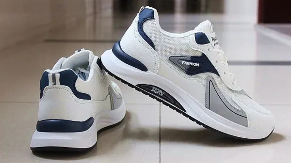 Design Fashion Sport Running Shoes White Navy Gray Sneakers Running Shoes - 6