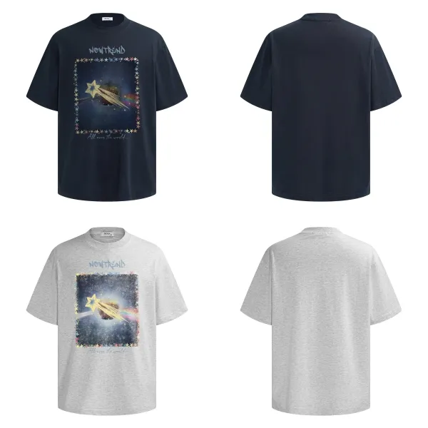 Design NTHVAGARY Graphic Print Oversized T-Shirt Black T-Shirts - 16