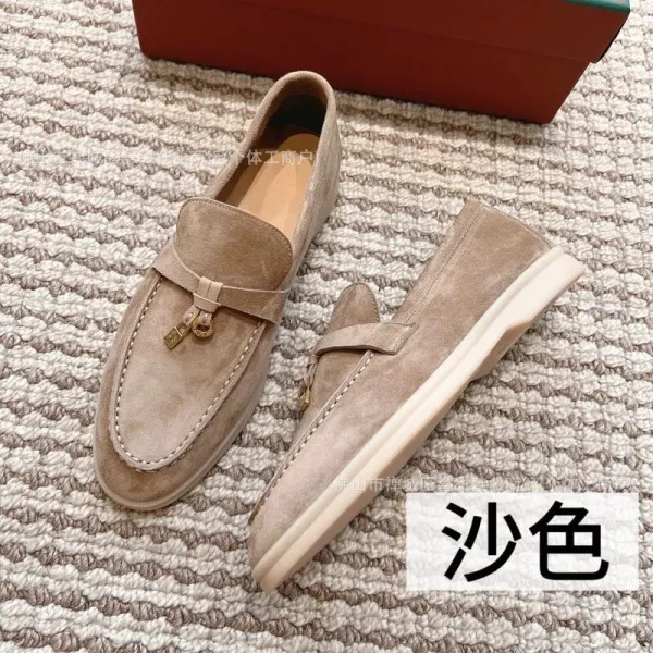 Design Loafer Sand Beige Suede Casual Shoes - 1