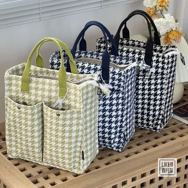 Design LIKEU Houndstooth Green Tote Bag - 42