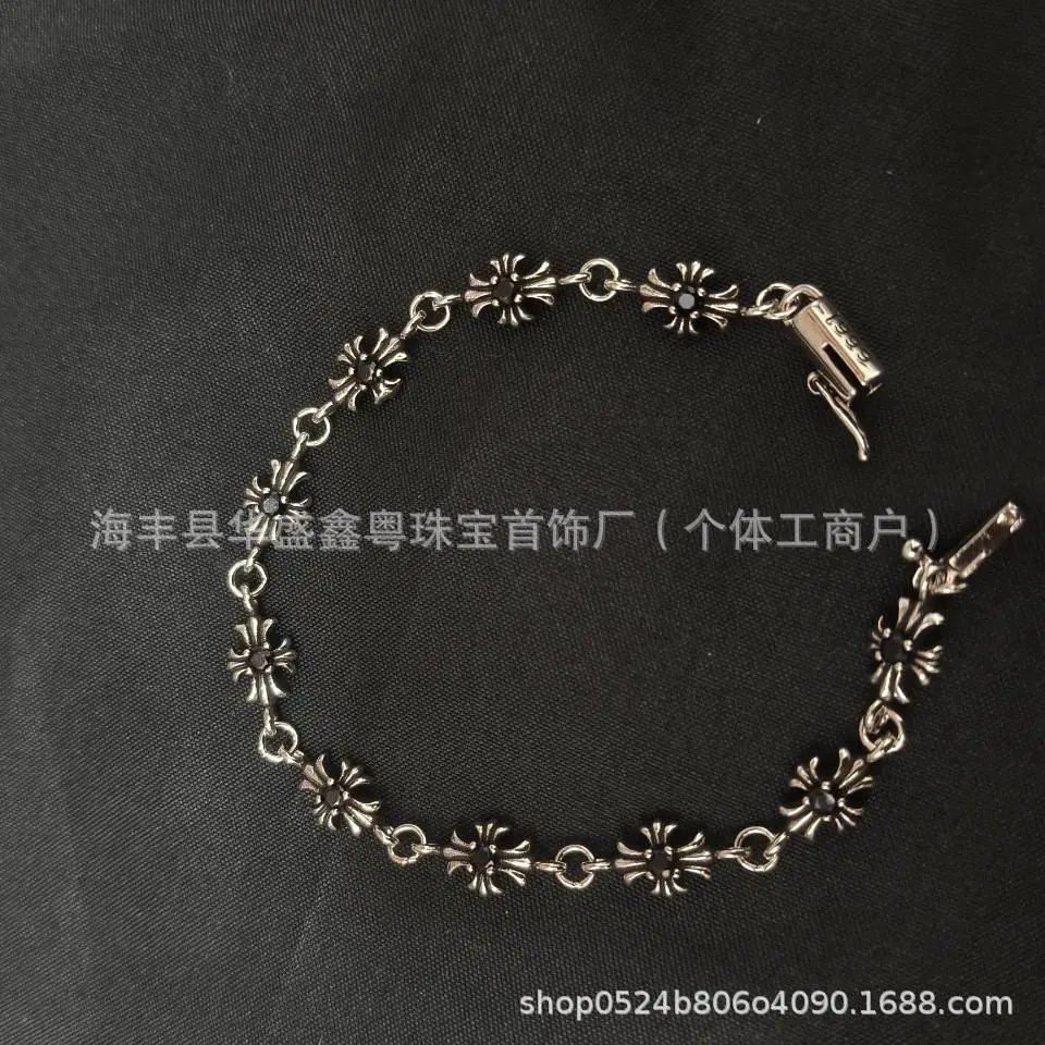 Chrome Hearts Floral Link Bracelet Silver