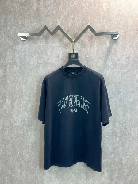 Balenciaga Arch Logo T-Shirt Navy - 1
