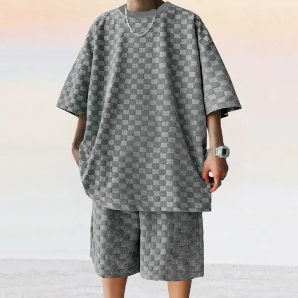 Design Checkerboard Oversized Set Gray - 25