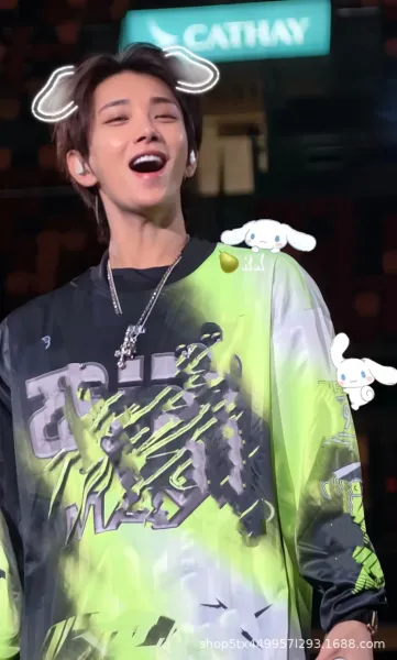 Design Long Sleeve Graphic Tee Neon Green Black White T-Shirts - 13