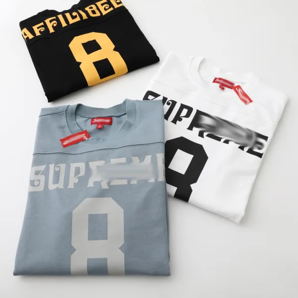 Supreme Football Jersey Black Gold Long-Sleeve Jersey - 25
