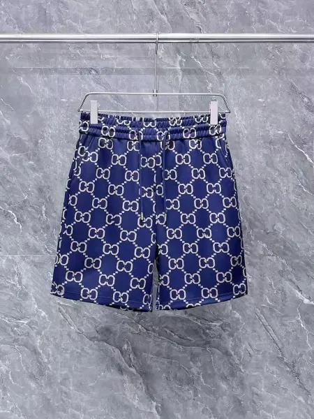 Gucci GG Marmont Print Navy Blue Shorts - 1