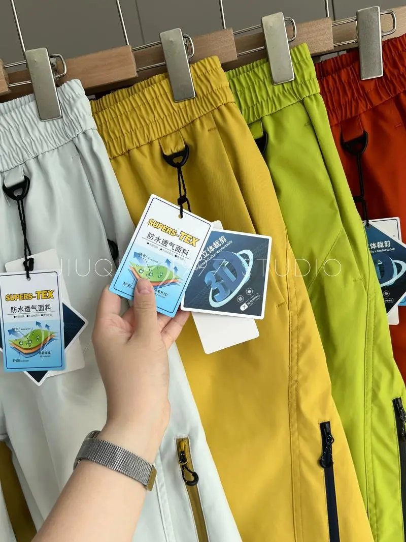 Design Outdoor Wind-Resistant Multi-Pocket Waterproof Straight-Leg Cargo Pants - 6