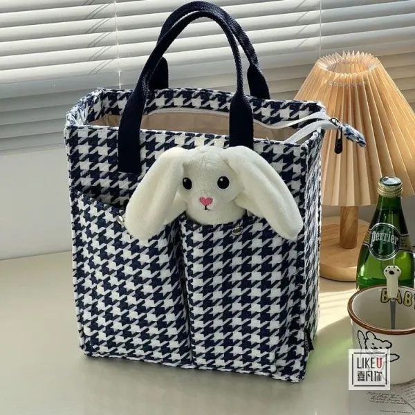 Design LIKEU Houndstooth Green Tote Bag - 32