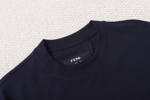 Fendi Dog Embroidery Black T-Shirt - 5