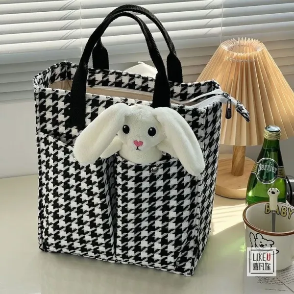 Design LIKEU Houndstooth Green Tote Bag - 37