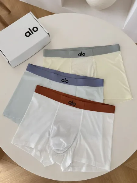 Alo Performance Boxer Briefs in Light Blue, White, Cream, and Brown Underwear - 14