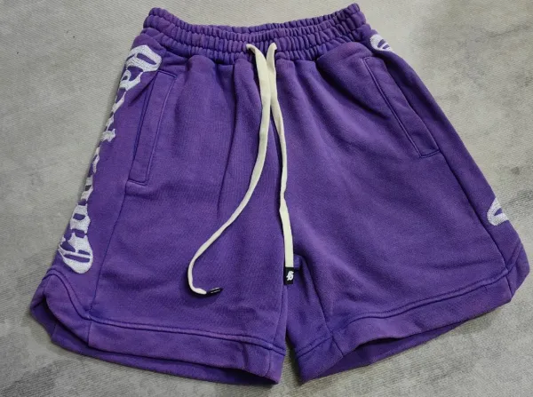 New Balance Sweatshorts Purple with White Logo Shorts - 1
