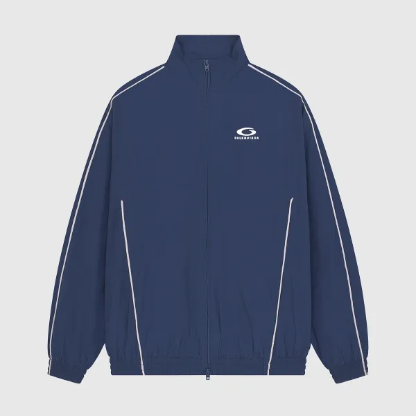 Balenciaga Track Jacket Navy Blue Windbreaker - 1