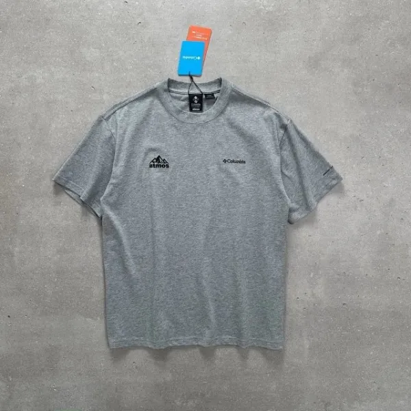 Design Columbia x atmos Collaboration Logo Back Print T-Shirt Gray T-Shirts - 20