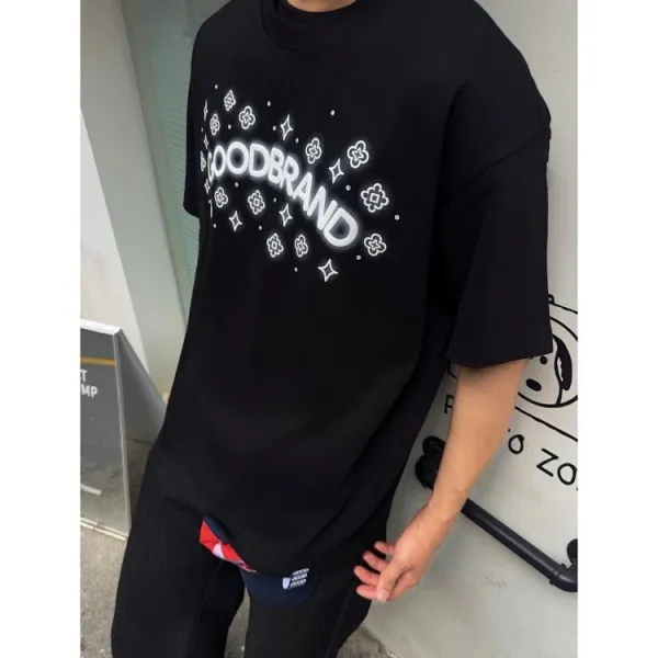 GOOD BRAND Graphic Print Oversized T-Shirt Black - 1