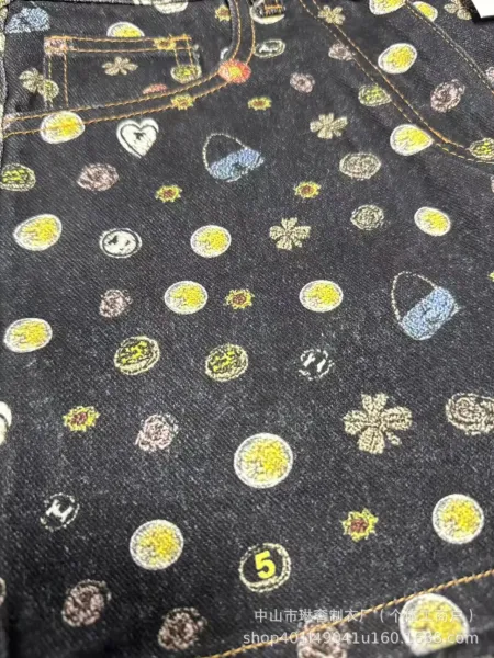 Chanel Print Denim Shorts Multicolor - 13