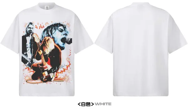 Nirvana x Unknown Artist Graphic Print Beige T-Shirt - 12