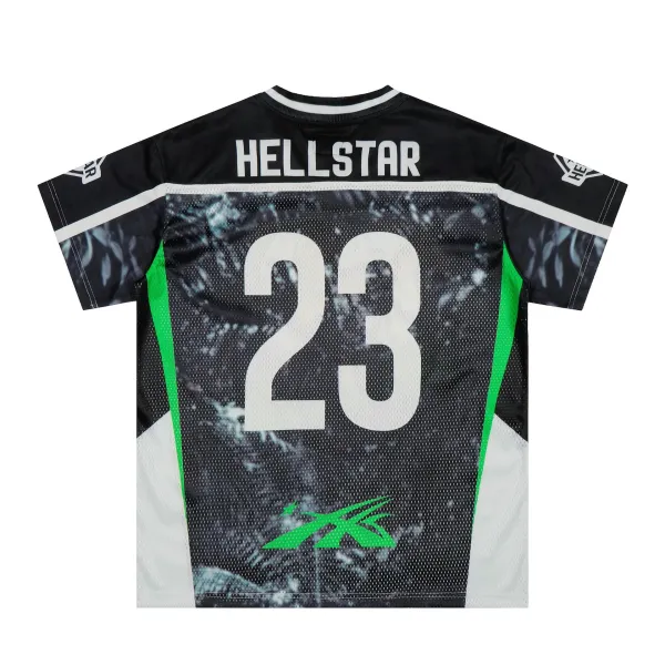 Hellstar Tiger Print Mesh Jersey Black / Green / White - 4