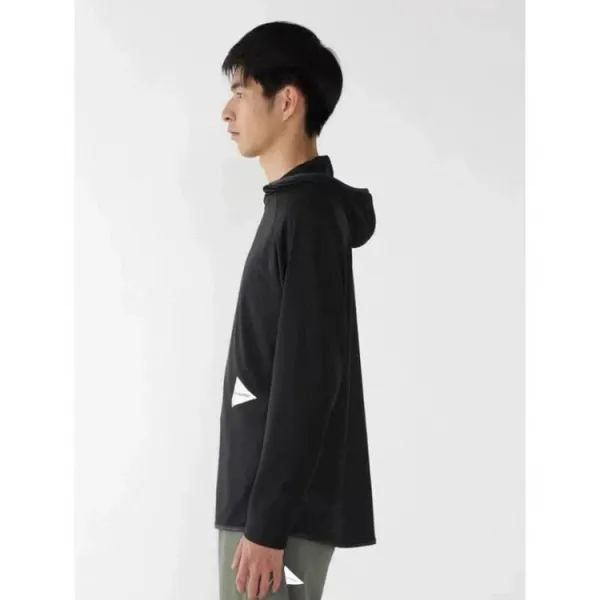 Design Hooded Long-Sleeve Top Black Hoodie - 10