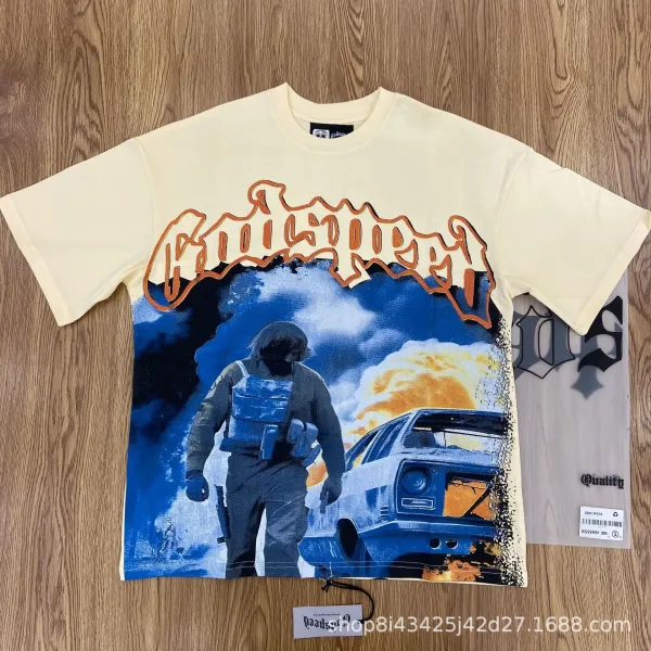 Godspeed 'Coldfront' Graphic Print Cream T-Shirt - 1