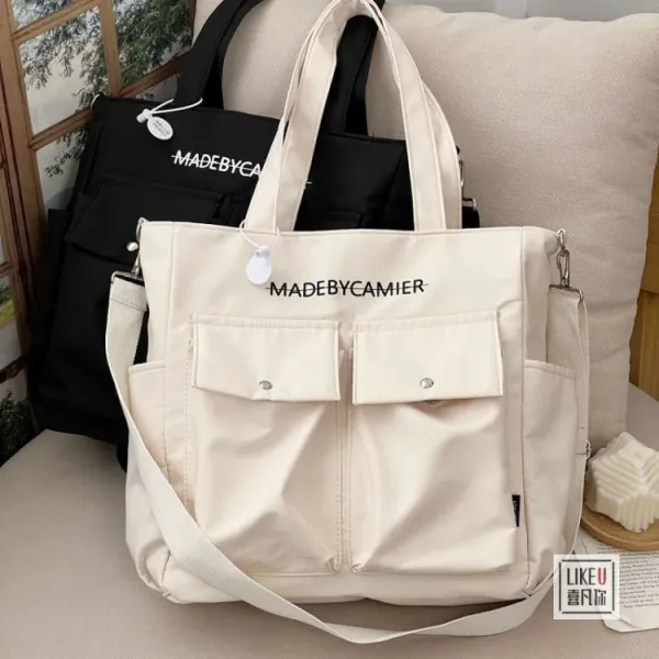 Design MADEBYCAMIER Utility Tote Bag in Dusty Blue Tote Bag - 28