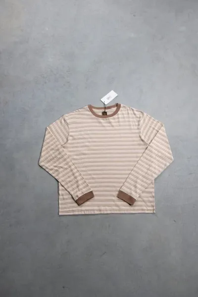 Design Striped Crewneck Sweater Beige Multicolor - 7