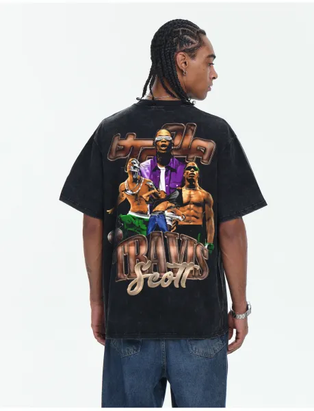 Travis Scott Cactus Jack Graphic T-Shirt Burgundy - 22