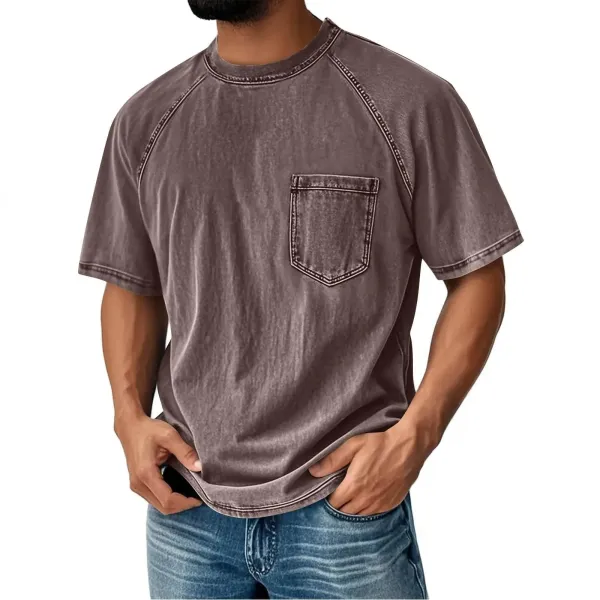 Design Denim-Effect Pocket T-Shirt Blue T-Shirts - 8