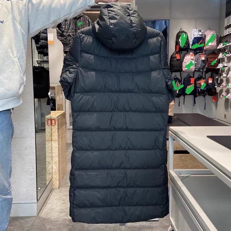 Nike Long Puffer Coat Black Down Jacket - 3