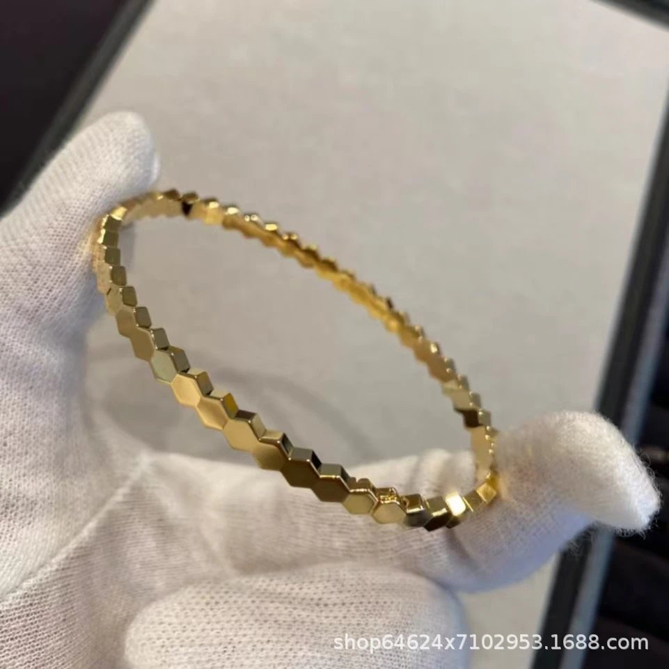 Hexagonal Pavé Diamond Tennis Bracelet Silver Jewelry