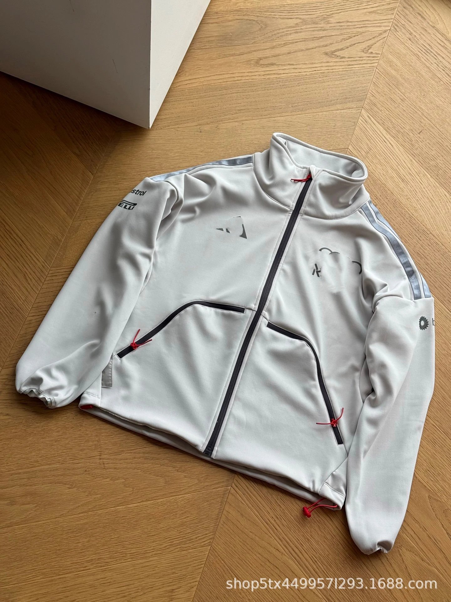 Castore Technical Track Jacket Light Gray Outerwear - 3