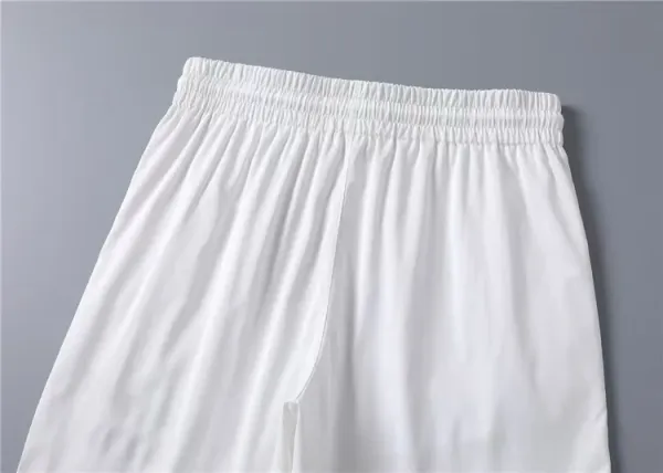 Fendi Logo-Print White Drawstring Waistband Shorts - 3