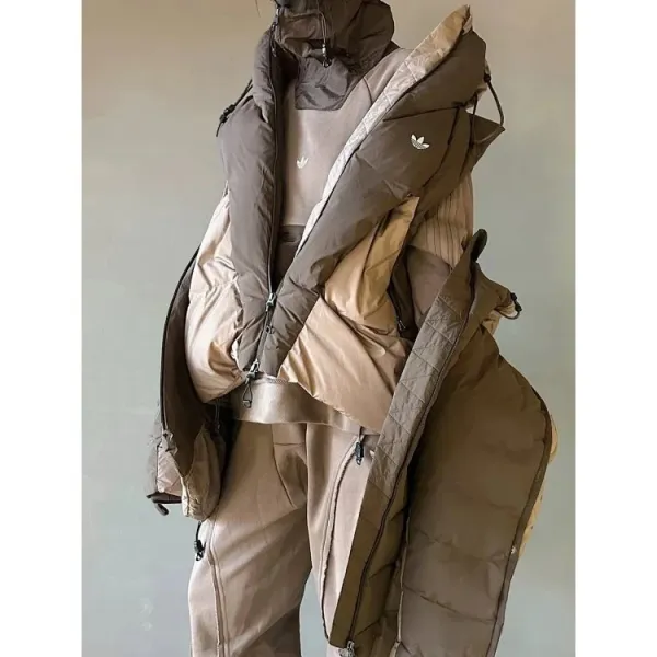 Design Puffer Vest Multi-Color Layered Outerwear - 6
