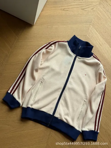 Adidas Originals Track Jacket Army Green with Gold Stripes - 4