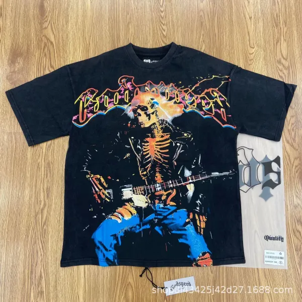 Godspeed Skeleton Guitarist Black Multicolor T-Shirt - 1