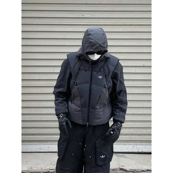Design Puffer Vest Multi-Color Layered Outerwear - 7