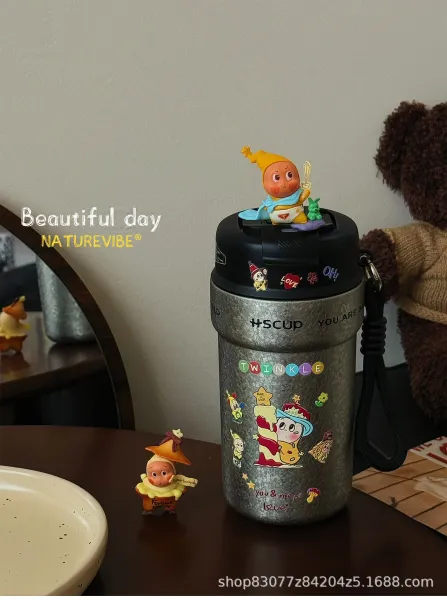 Design HSCUP x NATUREVIBE Twinkle Series Black Insulated Travel Mug Electronics - 5