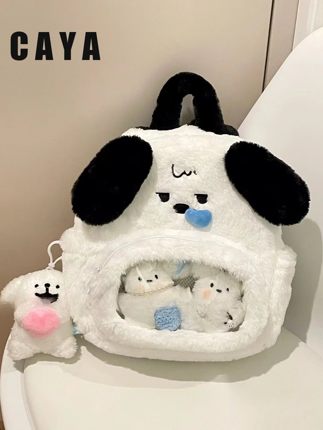 Design Panda Bear Plush Mini Backpack with Pull-Out Snot Feature - 6