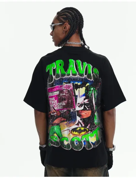 Travis Scott x Cactus Jack Batman Graphic Oversized T-Shirt Green - 23