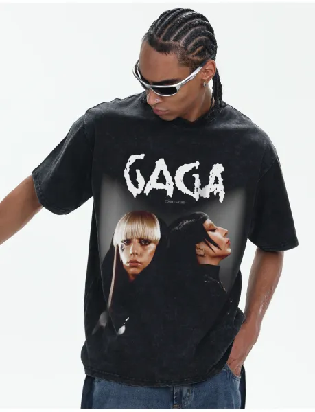 Design Lady Gaga 2008–2025 Dual Portrait Cream T-Shirt T-Shirts - 17