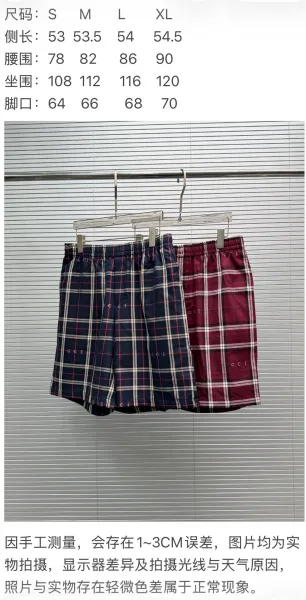 Gucci Plaid Sleep Set Navy and Burgundy Sleepwear - 3