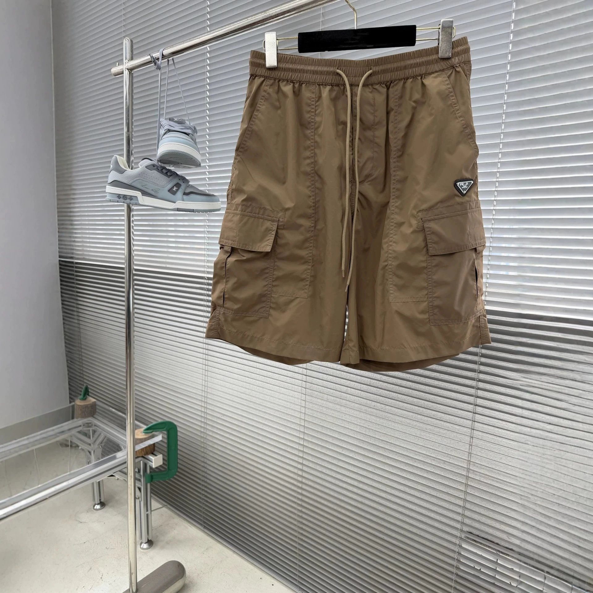 Prada Cargo Shorts Black Utility Style