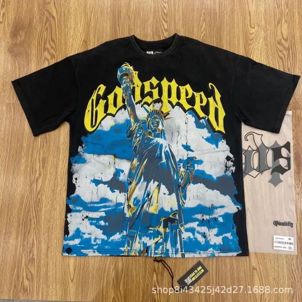 Godspeed Statue of Liberty Graphic T-Shirt Black - 1