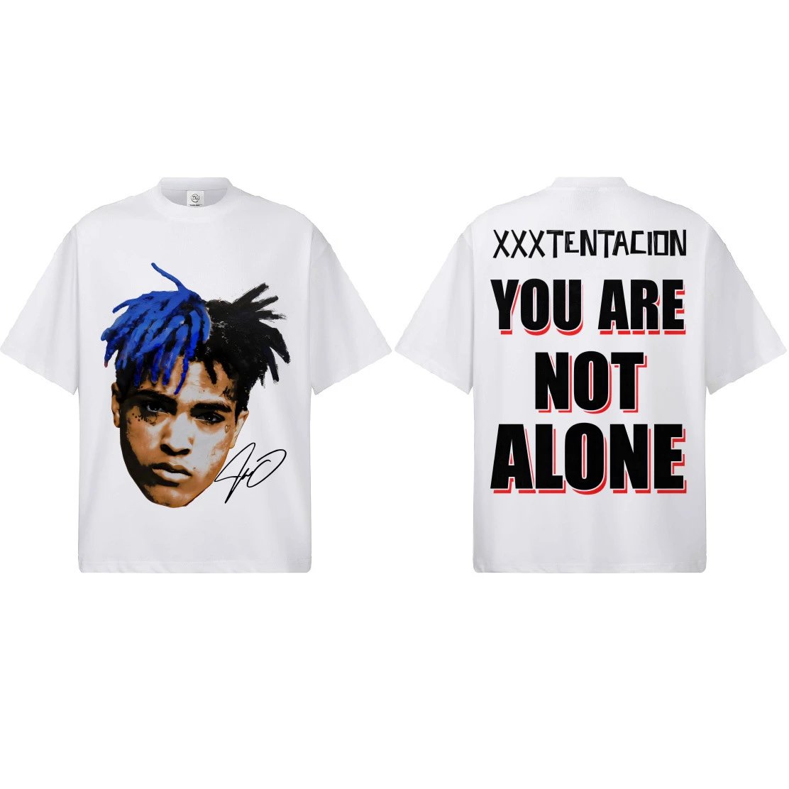 BreakSilence XXXTENTACION Purple Graphic Oversized T-Shirt