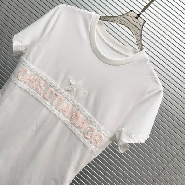 Dior Christian Dior Embellished White T-Shirt - 6