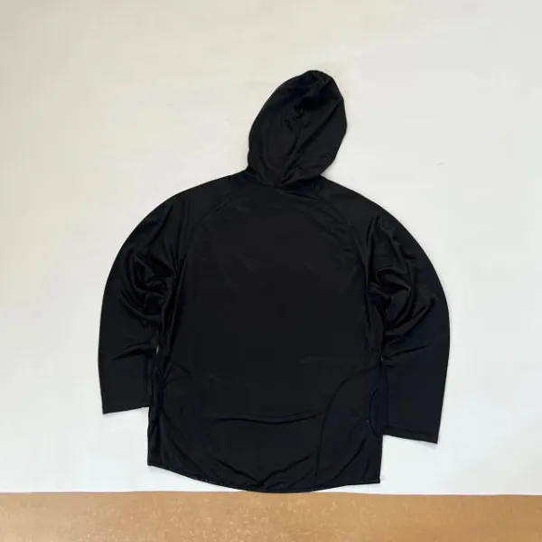 Design Hooded Long-Sleeve Top Black Hoodie - 20