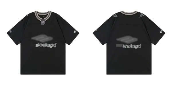 Design Enciaga Football-Style Oversized T-Shirt Black T-Shirts - 1