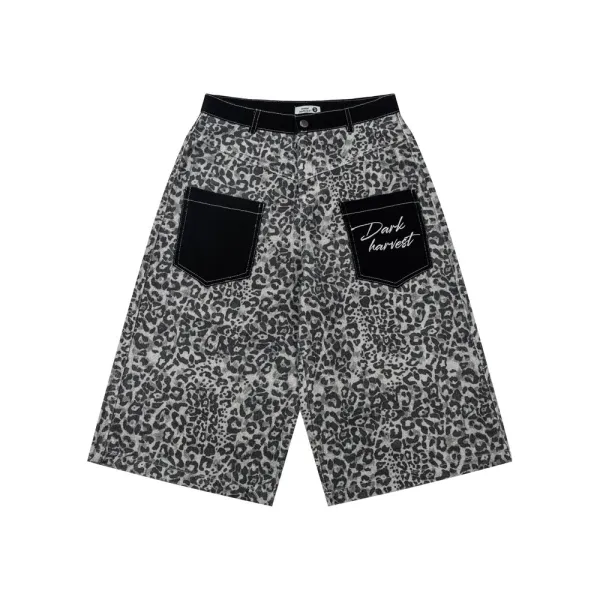 Design Dark Harvest Leopard Print Wide-Leg Shorts - 6